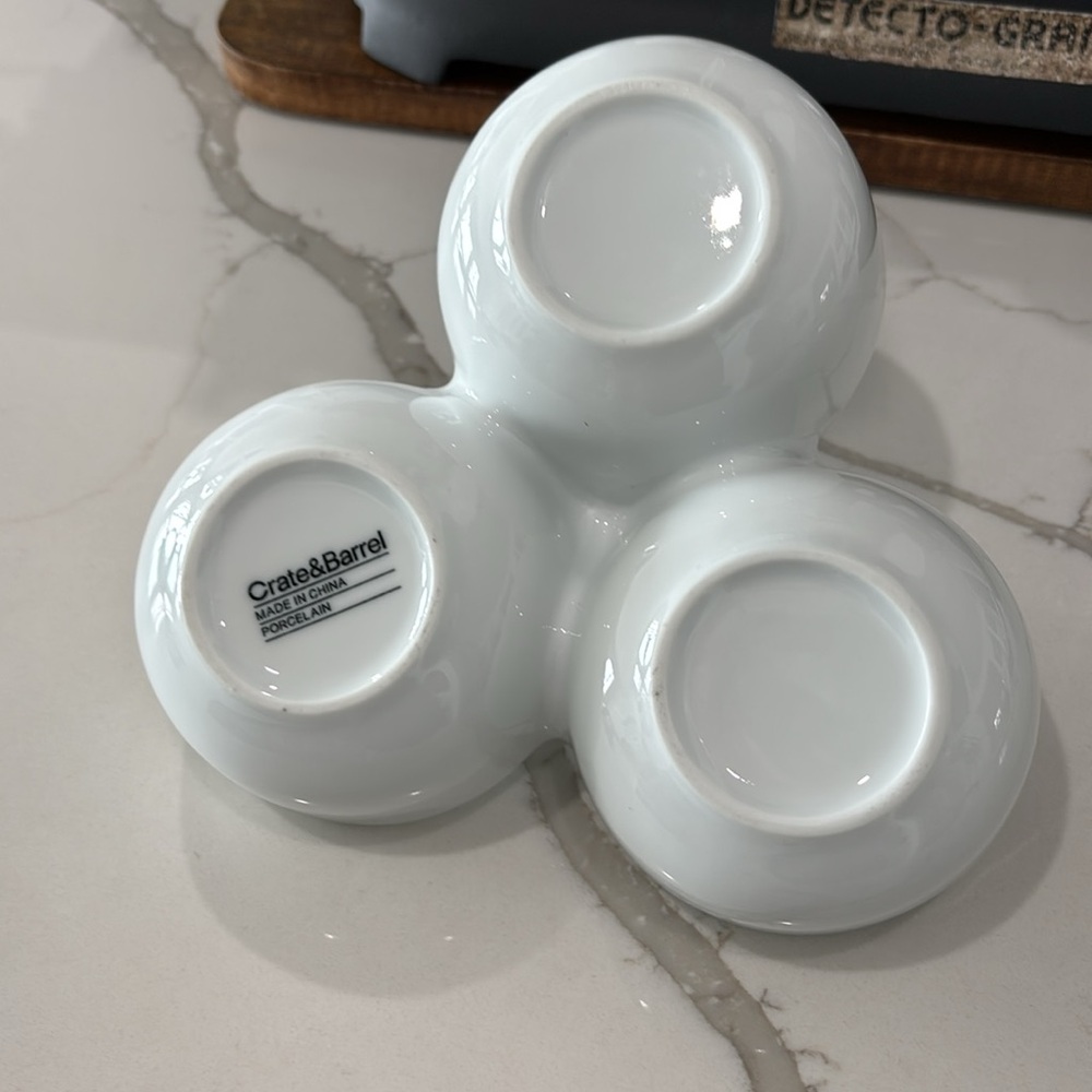 Crate & Barrel Elegant White Ceramic Serving Dish - Picture 2 of 2